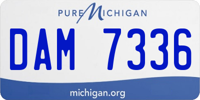 MI license plate DAM7336