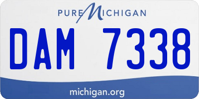 MI license plate DAM7338
