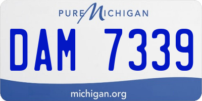 MI license plate DAM7339