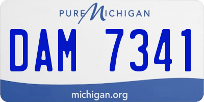MI license plate DAM7341