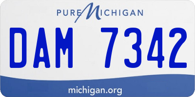 MI license plate DAM7342