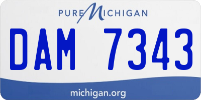 MI license plate DAM7343