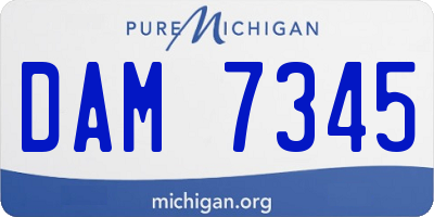MI license plate DAM7345