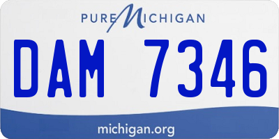 MI license plate DAM7346