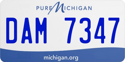 MI license plate DAM7347