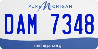 MI license plate DAM7348