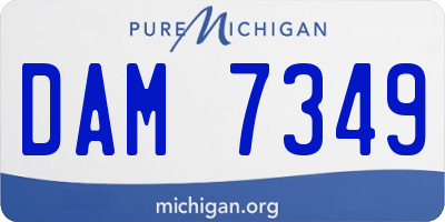 MI license plate DAM7349