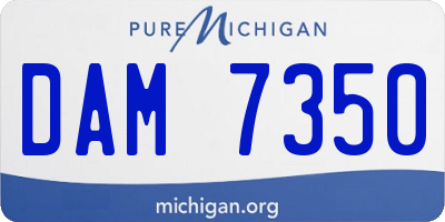 MI license plate DAM7350