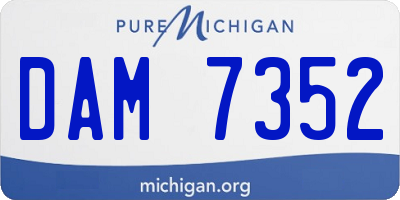 MI license plate DAM7352
