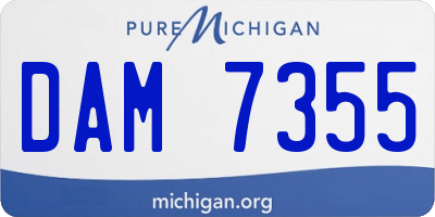 MI license plate DAM7355