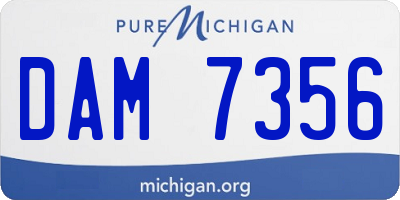 MI license plate DAM7356