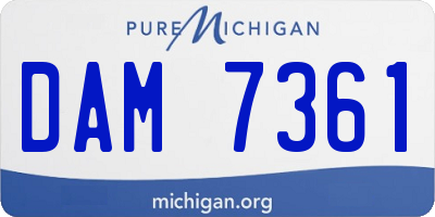 MI license plate DAM7361