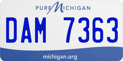 MI license plate DAM7363