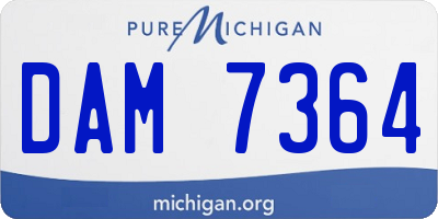 MI license plate DAM7364