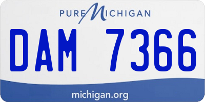 MI license plate DAM7366