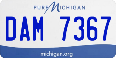 MI license plate DAM7367