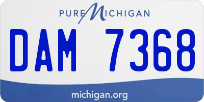 MI license plate DAM7368