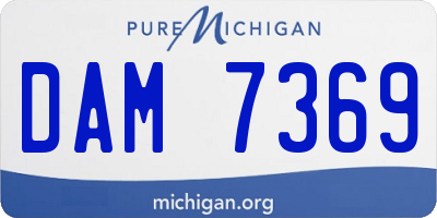 MI license plate DAM7369