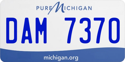 MI license plate DAM7370