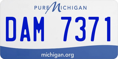 MI license plate DAM7371