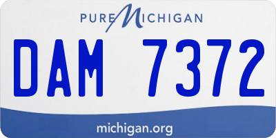 MI license plate DAM7372