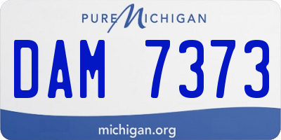 MI license plate DAM7373