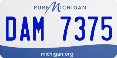 MI license plate DAM7375