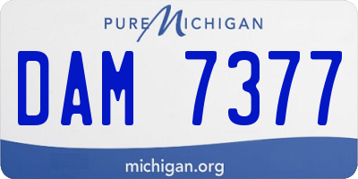 MI license plate DAM7377