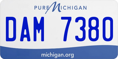 MI license plate DAM7380