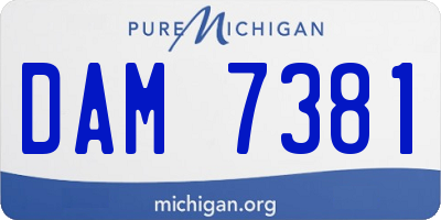 MI license plate DAM7381