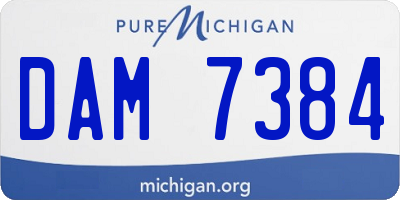 MI license plate DAM7384
