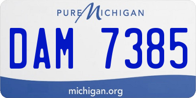 MI license plate DAM7385