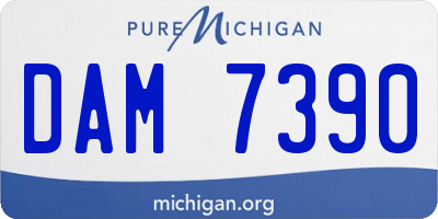 MI license plate DAM7390