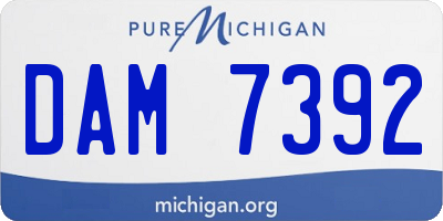 MI license plate DAM7392