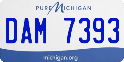 MI license plate DAM7393