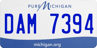 MI license plate DAM7394