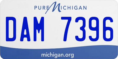 MI license plate DAM7396