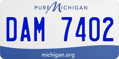MI license plate DAM7402