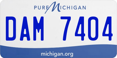 MI license plate DAM7404