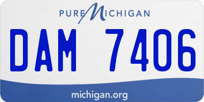 MI license plate DAM7406