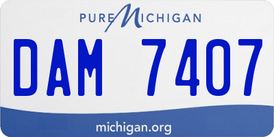 MI license plate DAM7407