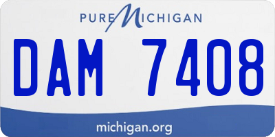 MI license plate DAM7408