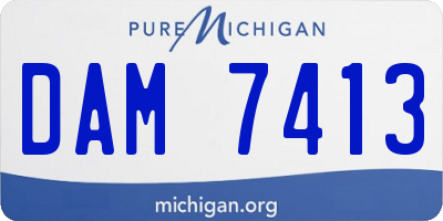 MI license plate DAM7413