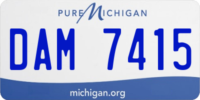MI license plate DAM7415