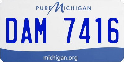 MI license plate DAM7416