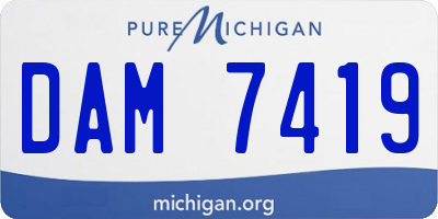 MI license plate DAM7419