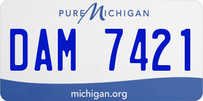 MI license plate DAM7421