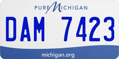 MI license plate DAM7423