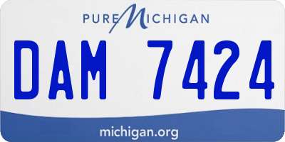 MI license plate DAM7424