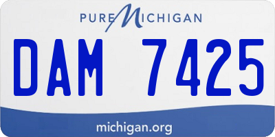 MI license plate DAM7425